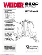 Weider Home Gyms Instruction Manuals